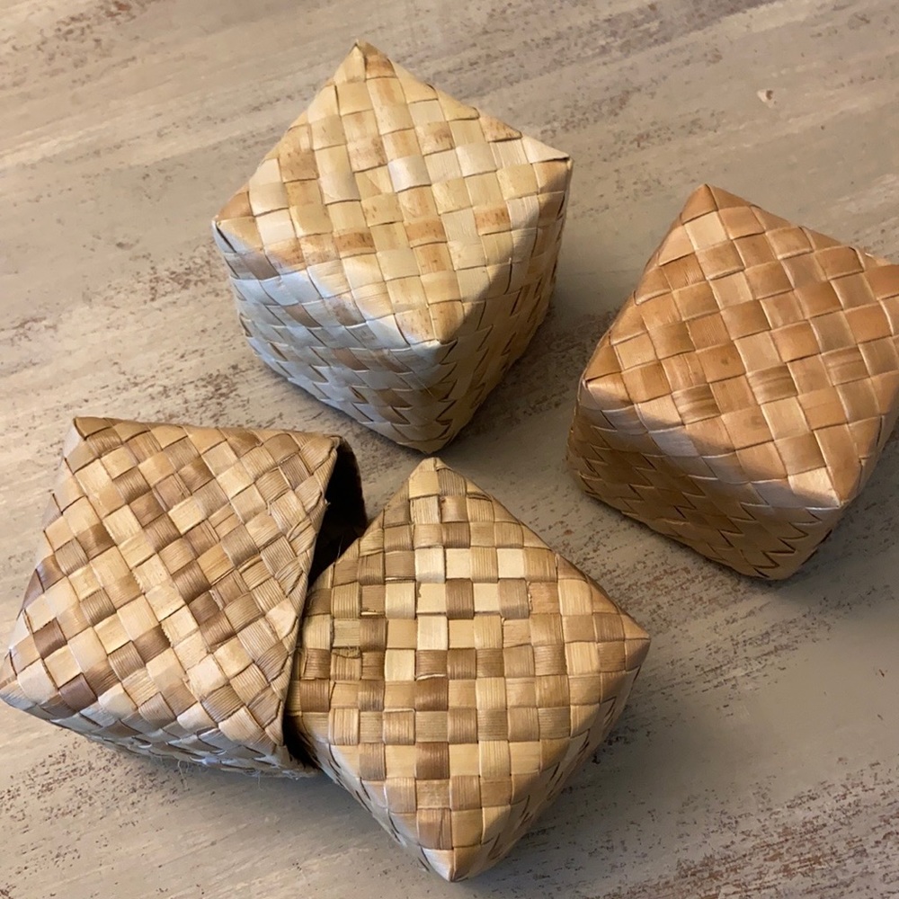 Grass weaved boxes set of 3
